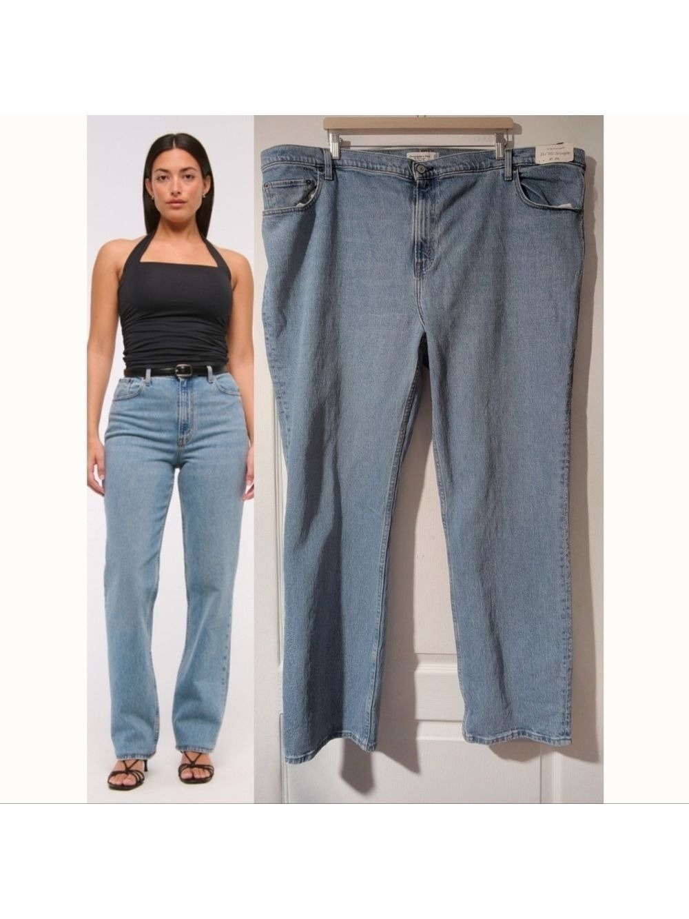 Abercrombie & Fitch | Ultra High Rise 90s Straight Jean In Medium Blue (37/24-L)